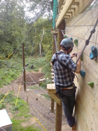 Our climbing wall is part of the course